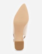 vices Sandale Bej pe Toc Decorativ Tip Slingback cu Brant din Piele Eraliora