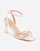vices Sandale Bej pe Toc Transparent cu Curele cu Zirconiu Nitasea