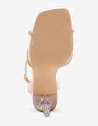 vices Sandale Bej pe Toc Transparent cu Curele cu Zirconiu Nitasea