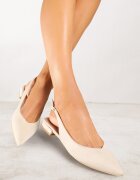 vices Sandale Bej Slingback cu branț din piele naturală Annisae