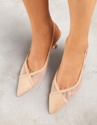 vices Sandale Bej Transparente cu toc tip rață Slingback Atilessa