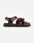 vices Sandale Boho Maro închis cu Mărgele Decorative și Ciucuri Eluthera