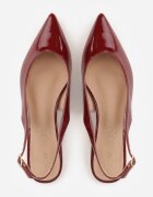 vices Sandale Bordeaux Slingback cu Branț din Piele Naturală Lisanilis