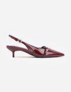 vices Sandale Bordeaux Slingback cu toc cu o curea subțire la degete Elozira
