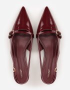 vices Sandale Bordeaux Slingback cu toc cu o curea subțire la degete Elozira