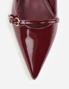vices Sandale Bordeaux Slingback cu toc cu o curea subțire la degete Elozira