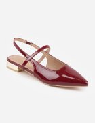 vices Sandale Bordeaux Tip Slingback cu Branț din Piele și Ornament Metalic Milozi