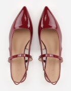 vices Sandale Bordeaux Tip Slingback cu Branț din Piele și Ornament Metalic Milozi