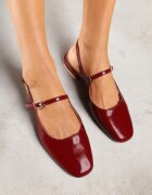 vices Sandale Bordo Slingback cu Branț din Piele Naturală Sovritia