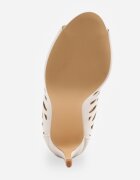 vices Sandale Botine Albe Decupate cu Toc Stiletto Natessae