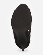 vices Sandale Botine Negre cu Toc stiletto cu Carâmb ajurat Natilora