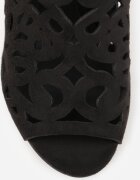 vices Sandale Botine Negre cu Toc stiletto cu Carâmb ajurat Natilora