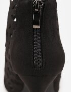 vices Sandale Botine Negre cu Toc stiletto cu Carâmb ajurat Natilora