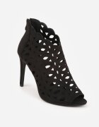 vices Sandale-botine Negre Decupate cu toc cui Natessae