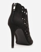 vices Sandale-botine Negre Decupate cu toc cui Natessae