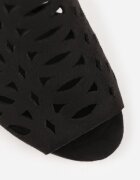 vices Sandale-botine Negre Decupate cu toc cui Natessae