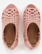 vices Sandale Botine Roz Decupate cu Toc Stiletto Natessae