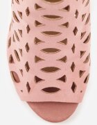 vices Sandale Botine Roz Decupate cu Toc Stiletto Natessae