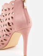vices Sandale Botine Roz Decupate cu Toc Stiletto Natessae