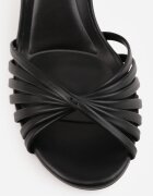 vices Sandale cu toc stiletto geometric și barete împletite Naimia Negre
