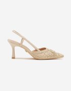 vices Sandale Decupate Bej cu toc stiletto Tip Slingback Erathiela