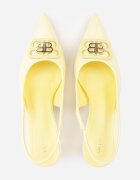vices Sandale elegante Galbene cu toc kitten tip slingback cu aplicație metalică Lilarunea