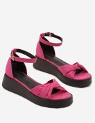 vices Sandale Fuchsia cu barete decorative și curea cu cataramă Rearosa