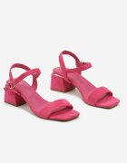 vices Sandale Fucsia cu căptușeală din piele ecologică cu toc bloc cu închidere cu cataramă Maloella