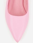 vices Sandale Fucsia cu toc gros cu perforații decorative Telarelle