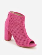vices Sandale Fucsia Decupate din Imitatie de Piele Intorsa cu Toc Bloc Finiri