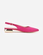 vices Sandale Fucsia Slingback cu Branț din Piele Naturală Galeresa