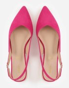 vices Sandale Fucsia Slingback cu Branț din Piele Naturală Galeresa