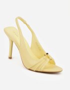 vices Sandale Galbene Stiletto cu Ornament Metalic și Drapaj Orinlisa