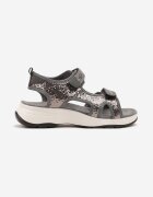 vices Sandale Gri Metalice în Stil Sportiv cu închidere Velcro Tanadoria