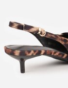 vices Sandale leopard Slingback cu toc cu baretă subțire peste degete Elozira
