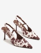 vices Sandale Maro cu imprimeu văcuță cu toc cui Slingback Raleira