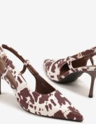 vices Sandale Maro cu imprimeu văcuță cu toc cui Slingback Raleira