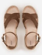 vices Sandale Maro deschis împletite stil Boho cu barete în formă de X Nahmala