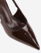 vices Sandale Maro Lăcuite cu toc cui Tip Slingback Tilazea