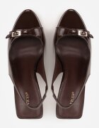 vices Sandale Maro Lăcuite cu toc stiletto Slingback cu cataramă metalică Harmonia