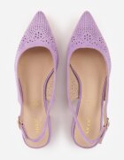vices Sandale Mov cu toc gros Slingback cu branț din piele și model ajurat Iffinira