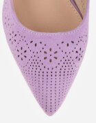 vices Sandale Mov cu toc gros Slingback cu branț din piele și model ajurat Iffinira