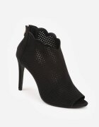 vices Sandale Negre Ajourate cu toc Stiletto Selanna