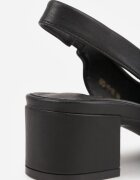 vices Sandale Negre cu Toc Bloc cu Perforație Decorativă Telarelle