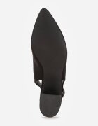 vices Sandale Negre cu toc gros Slingback cu Branț din Piele Ciaravien