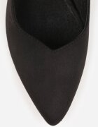 vices Sandale Negre cu toc gros Slingback cu Branț din Piele Ciaravien