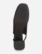 vices Sandale Negre cu toc gros Slingback cu branț din piele și cu Zirconii Nimirune