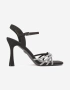 vices Sandale Negre cu toc stiletto cu Zirconii Lirevoline