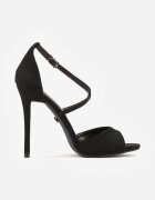 vices Sandale Negre cu toc stiletto decorate cu barete Dorotina