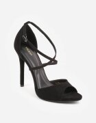 vices Sandale Negre cu toc stiletto decorate cu barete Dorotina